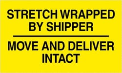 MSC Tape Logic DL3172 5" x 5" Black & Yellow Paper Shipping Label For Multi-Use,