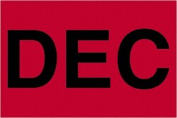 MSC&nbsp;DEC 2X3FLUOR RED 500RL TAPE LOGIC MONTH LABEL