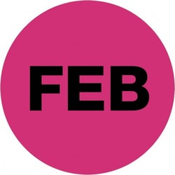 MSC Tape Logic DL6724 1" x 1" Fluorescent Pink Paper Inventory Labels For