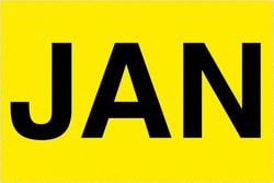 MSC JAN 2X3FLUOR YLW 500RL TAPE LOGIC MONTH LABEL, Quantity: Each of 1