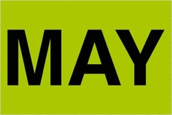 MSC MAY 2X3FLUOR GRN 500RL TAPE LOGIC MONTH LABEL, Quantity: Each of 1