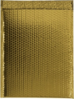 MSC&nbsp;13X17-1/2 GOLD 100/PK GLAMOUR BUBBLE MAILER