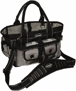 MSC Bucket Boss 65088 18 Pocket Gray & Black Polyester Tool Bag 14