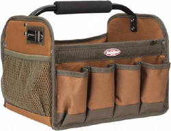 MSC Bucket Boss 70012 23 Pocket Brown & Green Polyester Tool Bag 12