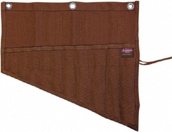 MSC Bucket Boss 70003 11 Pocket Brown Canvas Tool Roll 18-3/4" Wide x 1/2"
