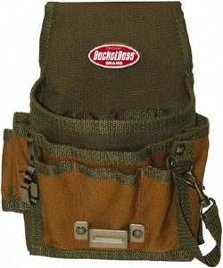 MSC Bucket Boss 54140 9 Pocket General Purpose Holster Polyester, Brown & Green