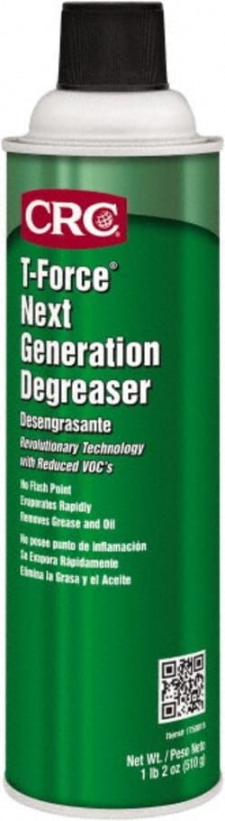 MSC T-Force Next Generation Degreaser, 18 Wt Oz Net Fill , Aerosol. A high performance, industrial strength degreaser with lower VOCs that is non-conductive, non-corrosive, non-staining and has no flash or fire point.
