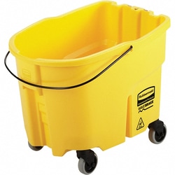 MSC Rubbermaid 2064914 Mop Buckets & Wringers; Bucket Color: Yellow ; Bucket Material: Plastic ; Overall Length: 20.3 ; Color: Yellow ; Overall Height: 17.3 ; Shape: Square