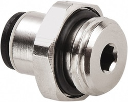 MSC Legris 3101 06 13 6mm Outside Diam, 1/4 BSPP, Nickel Plated Brass Push-to-Connect
