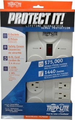 MSC Tripp-Lite TLP808 8 Outlets, 120 Volts, 15 Amps, 8' Cord, Power Outlet