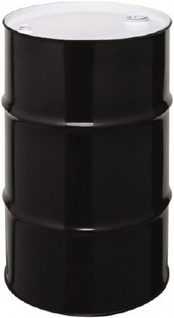 MSC Made in USA MCQ5514L 55 Gallon Black Cylindrical Carbon Steel Tight Head Drum 33