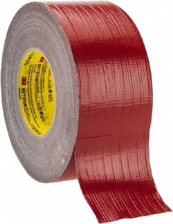 MSC 3M 7010334653 55m x 3" x 12.1 mil Red Polyethylene Film Duct Tape Rubber