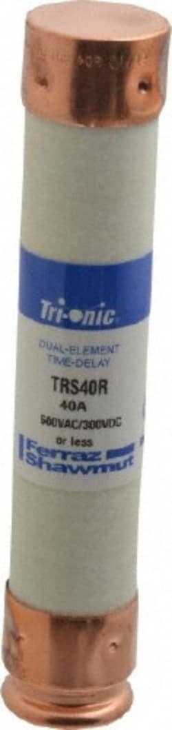 MSC Ferraz Shawmut TRS40R 300 VDC, 600 VAC, 40 Amp, Time Delay General Purpose Fuse Clip Mount, 5-1/2