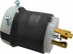 MSC Hubbell Wiring Device-Kellems HBL2711 125/250 VAC 30A NEMA L14-30P Industrial Twist Lock Plug 3 Poles, 4 Wires, 1 Phase, IP20, Self-Grounding, 0.35 to 1.15