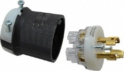 MSC Hubbell Wiring Device-Kellems HBL3431GCB 250 VAC 30A NonNEMA Industrial Twist Lock Plug 3 Poles, 4 Wires, 3 Phase, IP20, Self-Grounding, 0.35 to 1.15