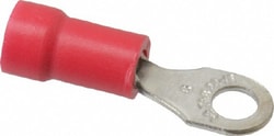 MSC&nbsp;Thomas & Betts 18RA-6 22-16 AWG Partially Insulated Crimp Connection D Shaped Ring Terminal #6 Stud, 0.94