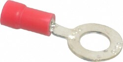 MSC Thomas & Betts 18RA-14 22-16 AWG Partially Insulated Crimp Connection D Shaped Ring Terminal 1/4