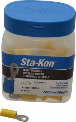 MSC Thomas & Betts 10RC-6 12-10 AWG Partially Insulated Crimp Connection