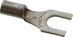MSC&nbsp;Thomas & Betts B14-8F #8 Stud, 18 to 14 AWG Compatible, Noninsulated, Crimp Connection, Standard Fork Terminal 0.31