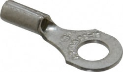 MSC&nbsp;Thomas & Betts A18-8 22-16 AWG Noninsulated Crimp Connection D Shaped Ring Terminal #8 Stud, 3/4