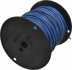 MSC Southwire 411030506 14 AWG, 41 Strand, Blue Machine Tool Wire PVC, Acid, Moisture and Oil Resistant, 500 Ft. Long