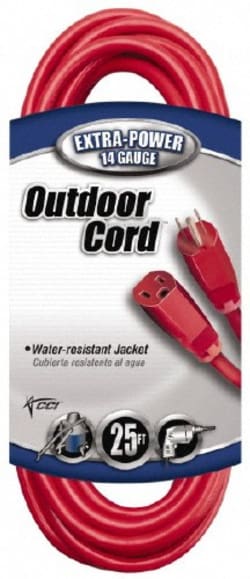 MSC Southwire 2407SW8804 25', 14/3 Gauge/Conductors, Red Indoor & Outdoor