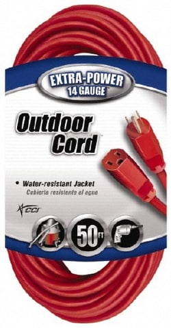 MSC Southwire 2408SW8804 50', 14/3 Gauge/Conductors, Red Indoor & Outdoor