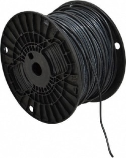 MSC Southwire 22955901 THHN/THWN, 14 AWG, 15 Amp, 500' Long, Stranded Core, 19 Strand Building Wire Black, Thermoplastic Insulation
