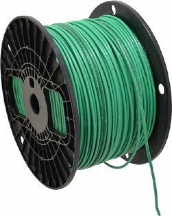 MSC Southwire 22959101 THHN/THWN, 14 AWG, 15 Amp, 500' Long, Stranded Core, 19 Strand Building Wire Green, Thermoplastic Insulation