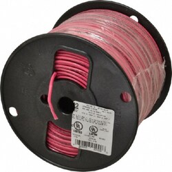 MSC Southwire 22966601 THHN/THWN, 12 AWG, 20 Amp, 500' Long, Stranded Core, 19 Strand Building Wire Red, Thermoplastic Insulation