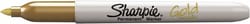 MSC&nbsp;Sharpie 1823889 Metallic Gold Permanent Marker Fine Tip, AP Nontoxic Ink