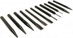 MSC Mayhew 61411 11 Piece Punch & Chisel Set 1/4 to 3/8" Chisel, 1/16 to