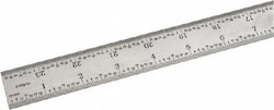 MSC SPI 13-856-0 24" Long, 1/64, 1/32, 1/16, 1/8" Graduation, Rigid Steel
