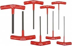 MSC Bondhus 15287 8 Piece T-Handle Cushion Grip Hex Key Set Hex Range 2 to 10mm, 6