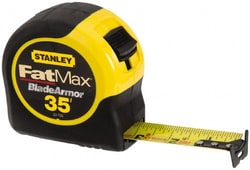 MSC Stanley 33-735 35' x 1-1/4" Yellow Blade Tape Measure 1/16" Graduation,