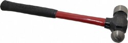MSC Proto J1332PGD 2 Lb Head Ball Pein Hammer Fiberglass Handle, 1-1/4"