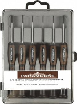MSC Paramount PAR-B5006P 6 Piece Phillips & Slotted Screwdriver Set Bit