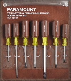 MSC Paramount PAR-K5007 7 Piece Phillips & Slotted Screwdriver Set Bit
