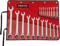 MSC Proto JSCVT-20S 20 Pc, 7/32 - 1-1/2", 12-Point Reversible Ratcheting