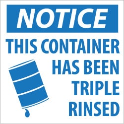 MSC NMC HW23 25 Qty 1 Pack Hazardous Materials Label, Header: NOTICE Legend: