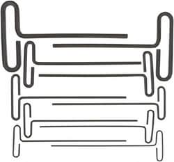 MSC Bondhus 15538 10 Piece Loop T-Handle Hex Key Set Hex Range 3/32 to