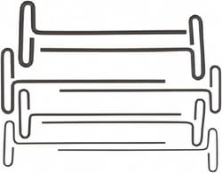 MSC Bondhus 15587 8 Piece Loop T-Handle Hex Key Set Hex Range 2 to 10mm,