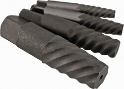 MSC&nbsp;Cleveland C00908 4 Piece Spiral Flute Screw Extractor Set Screw Range 15/32 to 1