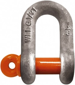 MSC CM MC750G 1/2" Nominal Chain Size, 2 Ton Carbon Steel Screw Chain Shackle