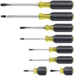 MSC Klein Tools 85078 8 Piece Phillips & Slotted Screwdriver Set Blade