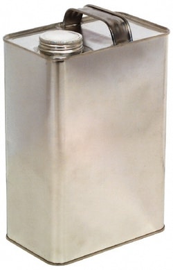 MSC Value Collection 65358715 1 Gallon Rectangular Tin Can 4 Cans per Pack,