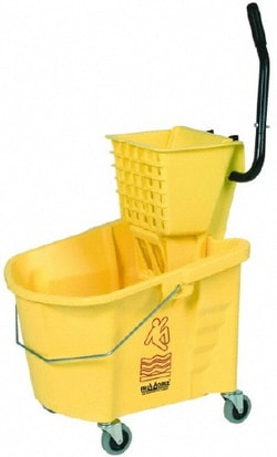 MSC PRO-SOURCE MSC335-312YW 35 Quart Plastic Sideward Pressure Bucket and