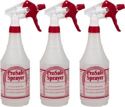 MSC PRO-SOURCE 314.504.1850 Pack of (3), 24 oz Bottles with Trigger Sprayer Red