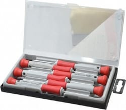 MSC Xcelite XP600 6 Piece Phillips & Slotted Screwdriver Set Blade Sizes: Width mm 1.5, 2, 2.5 & 3, Bit Sizes: Philips #00 & #0