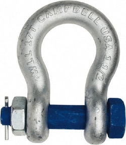 MSC Campbell 5392435 1-1/2" Nominal Chain Size, 17 Ton Carbon Steel Bolt